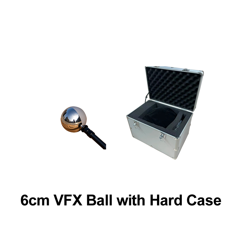 6CM single VFX Ball half mirror and half grey ball