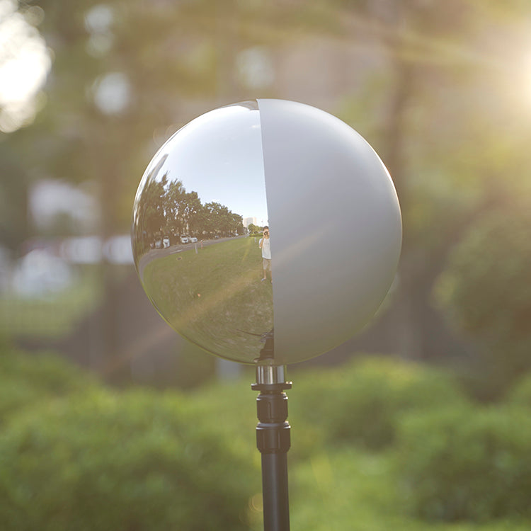 25cm Single VFX Ball half mirror and half grey ball