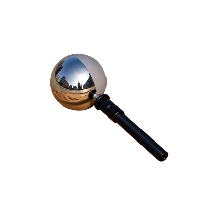 12.6CM single VFX Ball half mirror and half grey ball