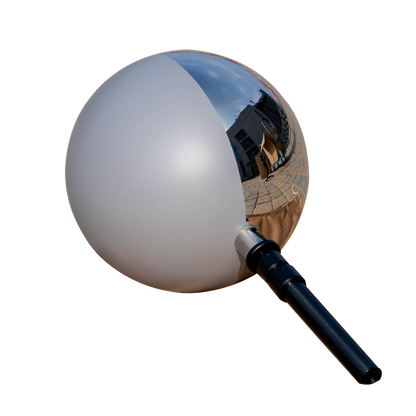 25cm Single  VFX  Ball half mirror and half grey ball