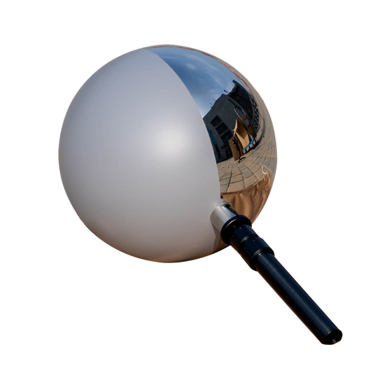 25cm Single  VFX  Ball half mirror and half grey ball